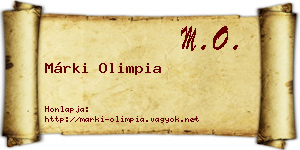Márki Olimpia névjegykártya