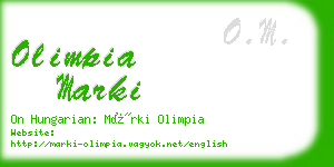 olimpia marki business card